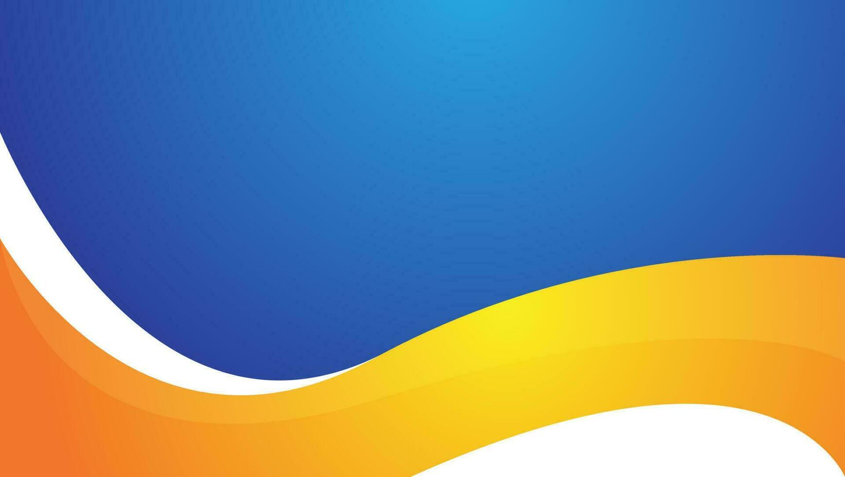 abstract wave background with blue and yellow color. vector