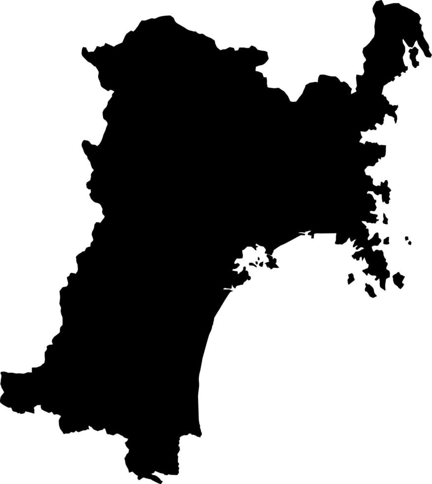 Miyagi Prefecture map vector