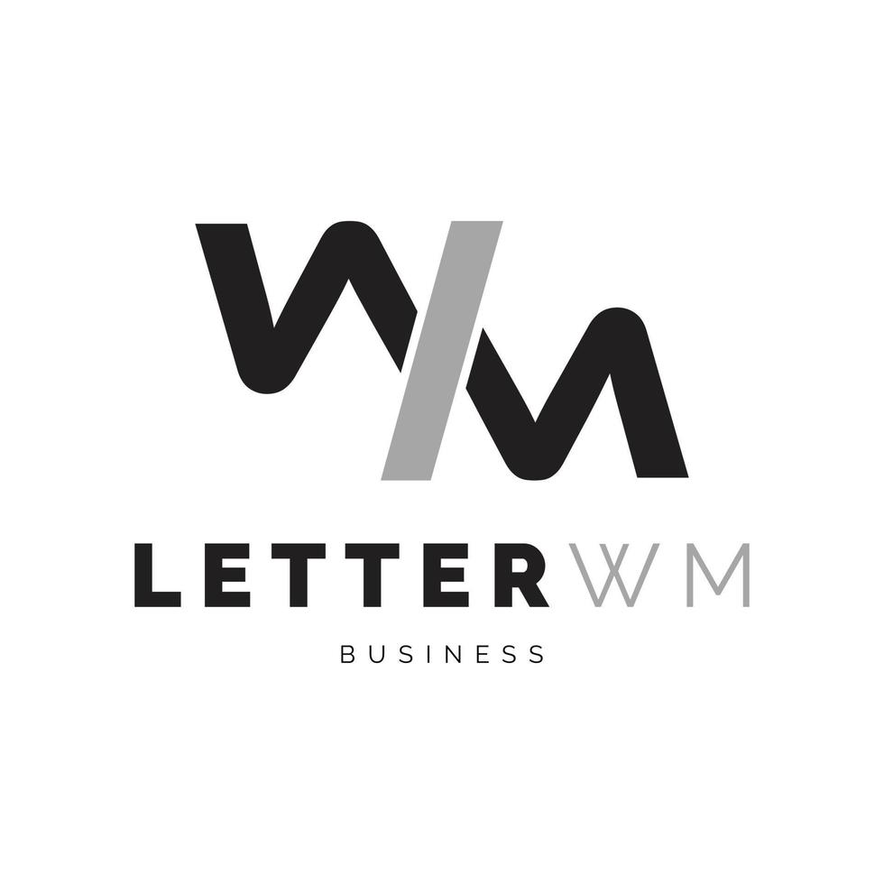 Initial letter WM icon logo design inspiration vector