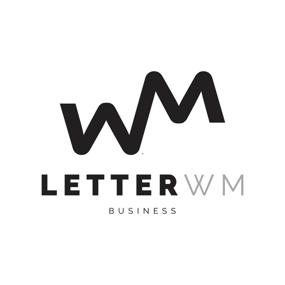 Initial letter WM icon logo design inspiration vector