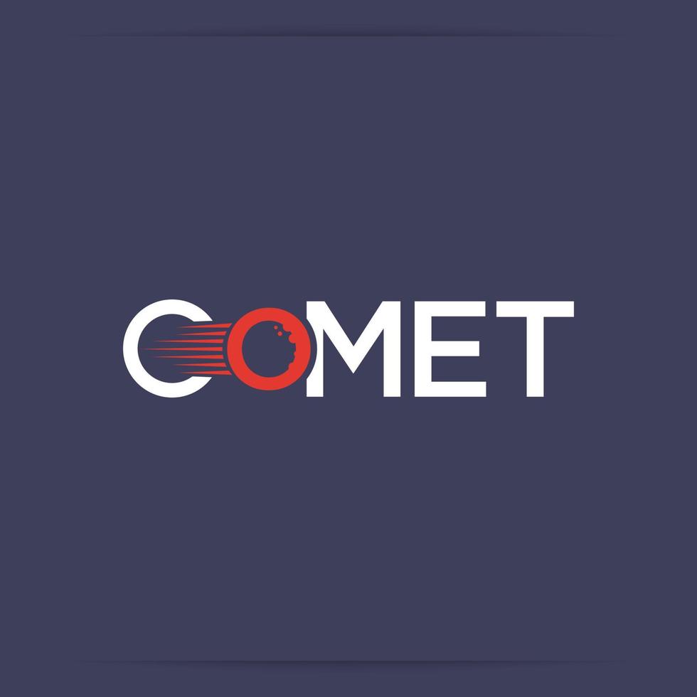 logo design comet or fireball vector