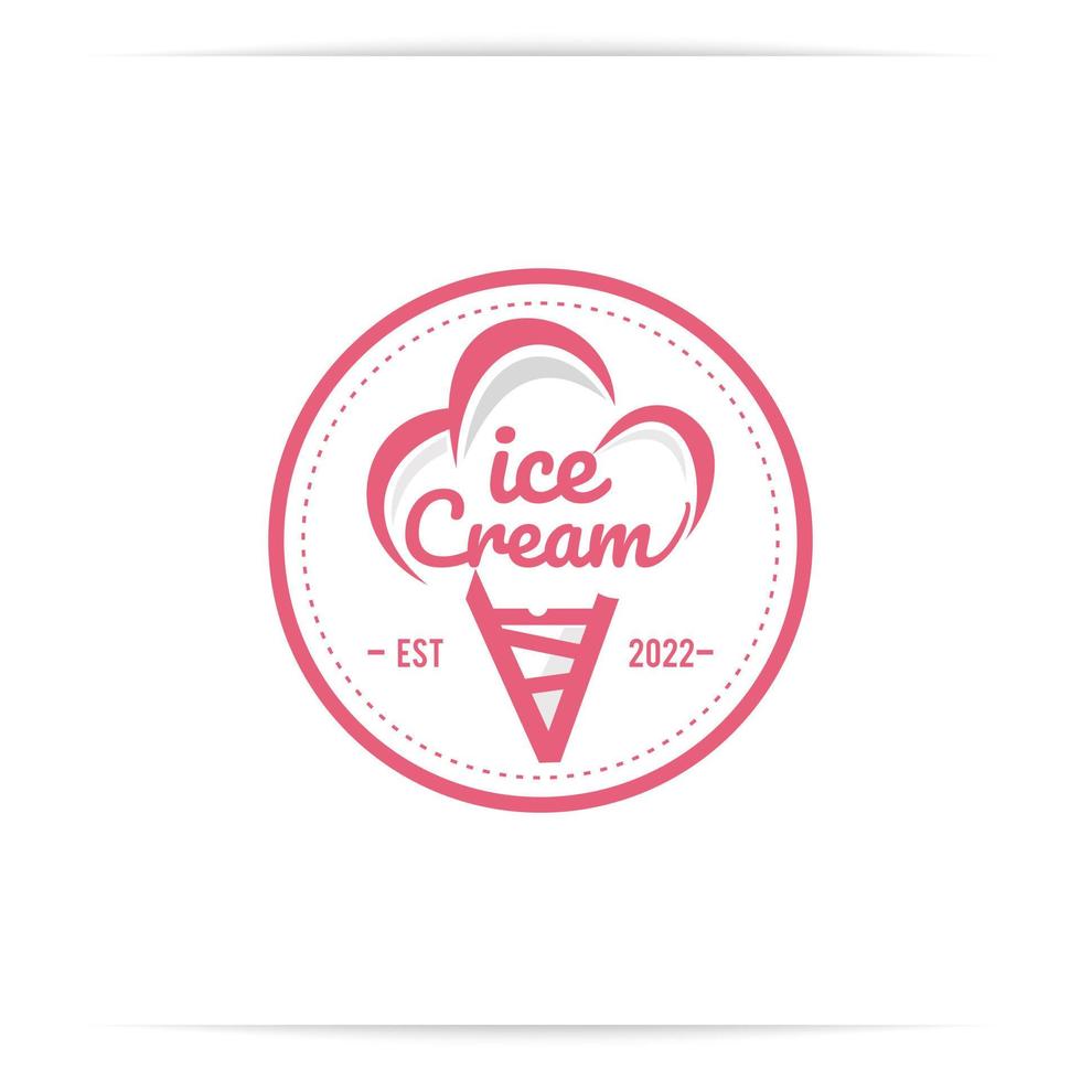 logo design gelato or ice cream vector