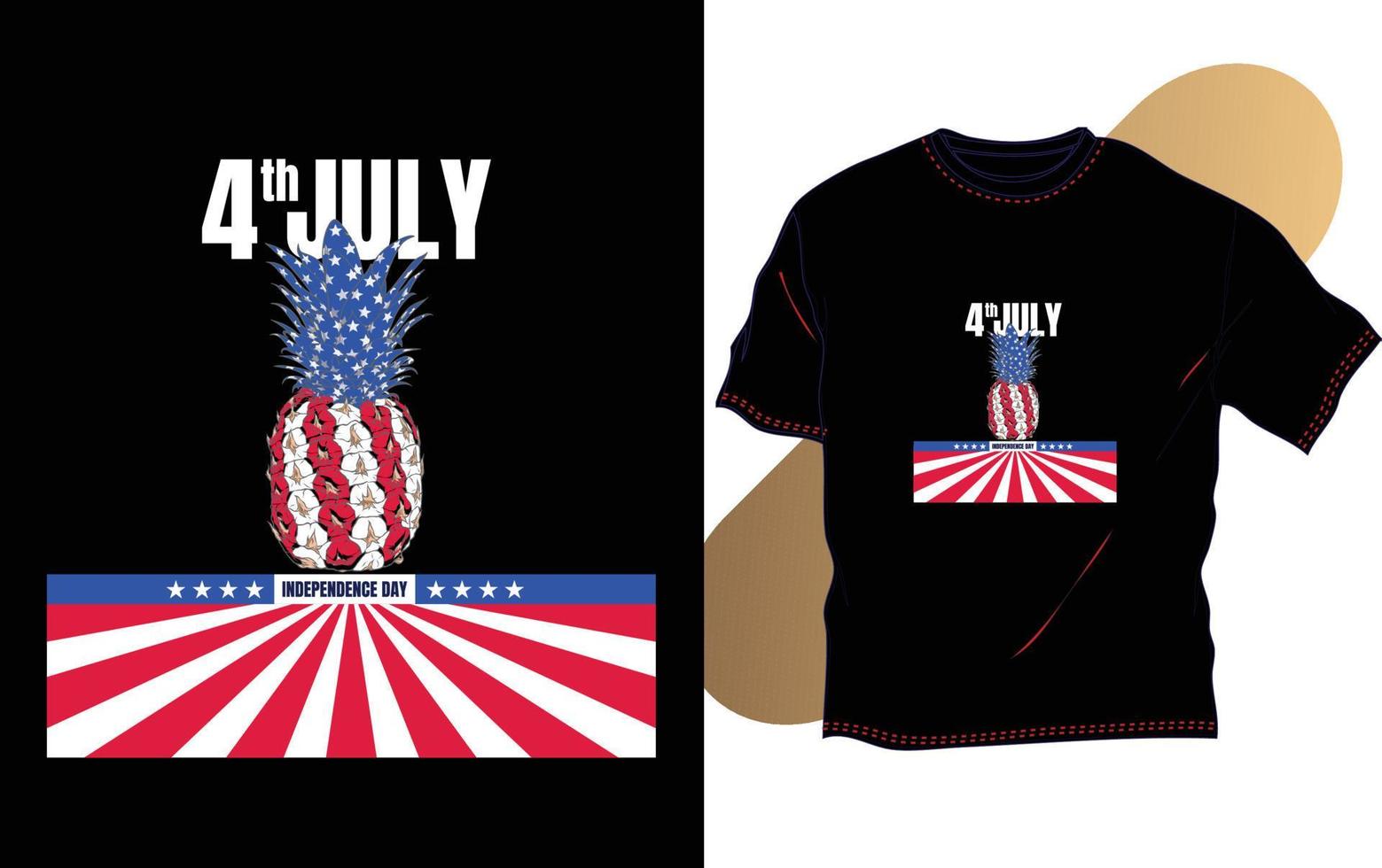 American flag style colorful typography design template for your pod site vector
