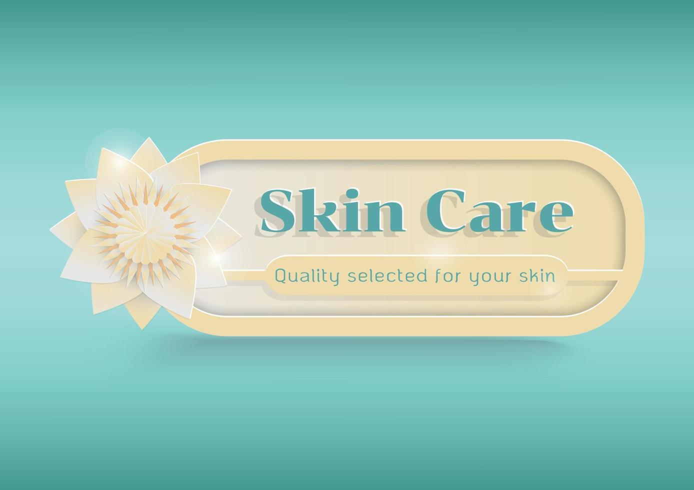 Banner paper cut skin care vector
