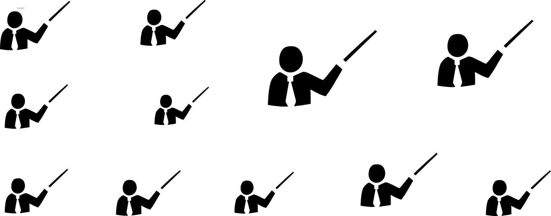 teacher on whiteboard vector