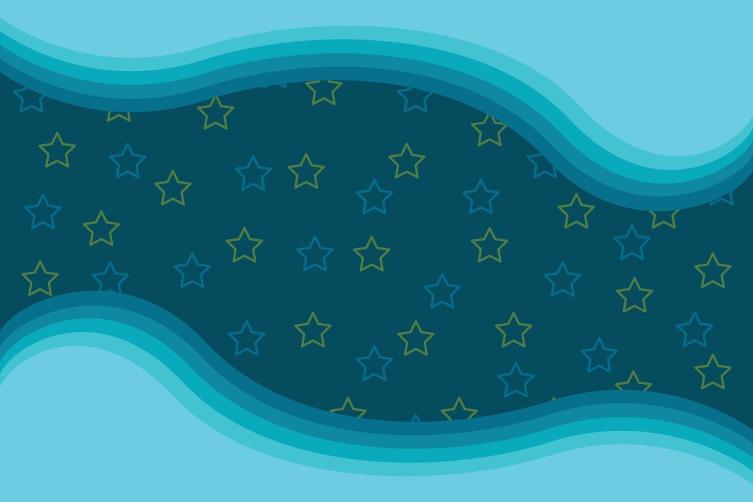 Wavy background with stars ornament for banner, poster, or landing page vector