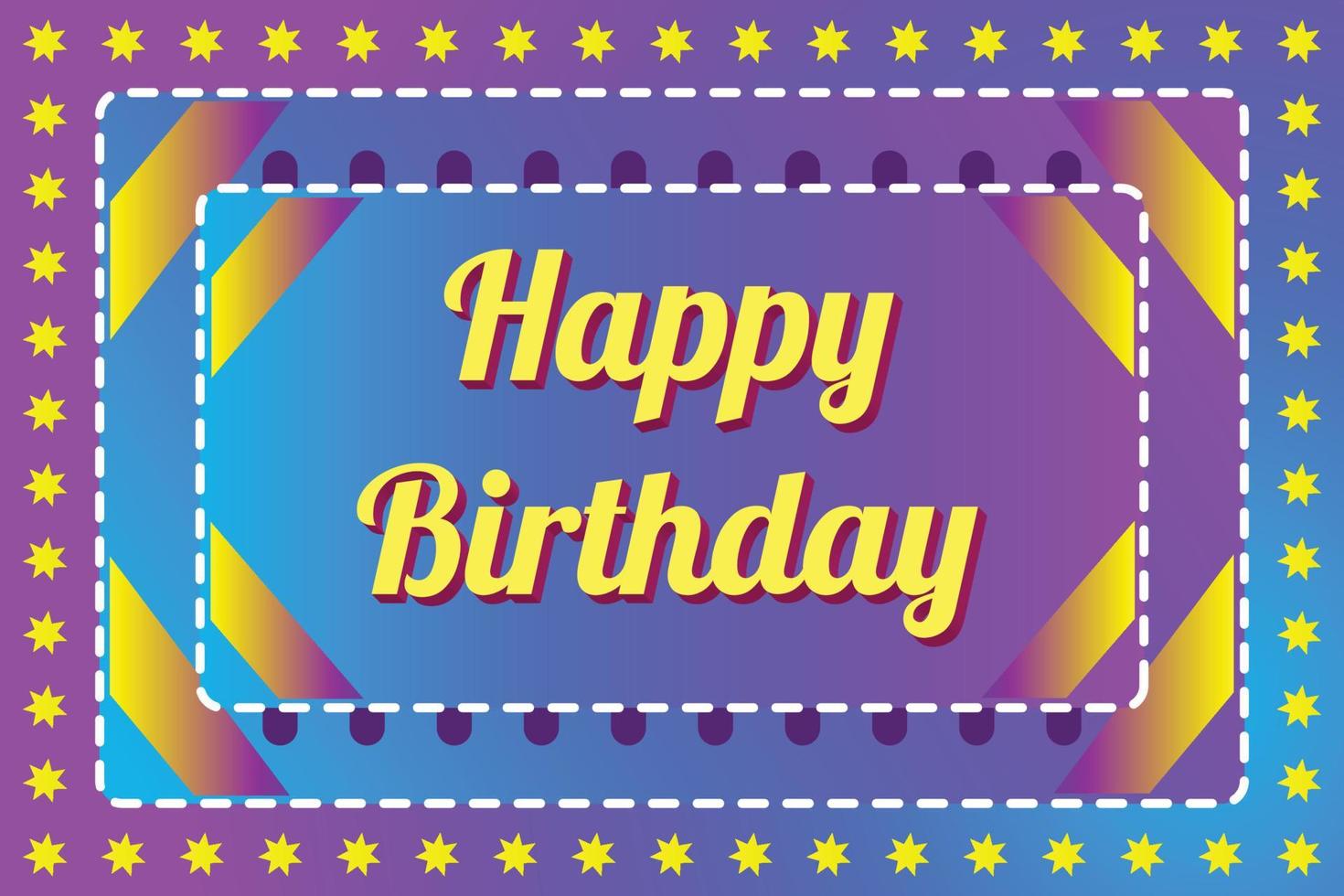 Happy birthday backgrond template vector