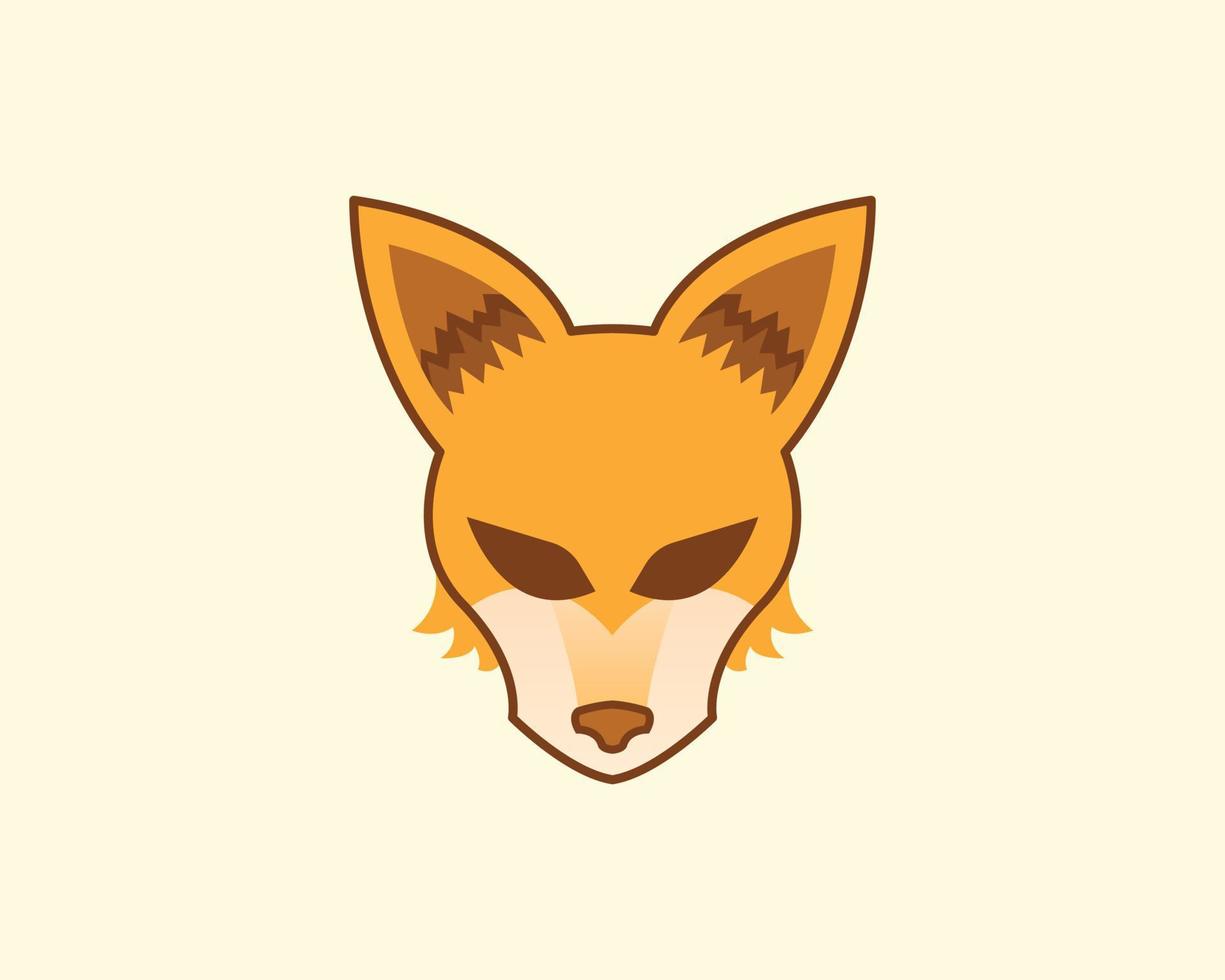 Red fox head logo concept design element for mascot or games graphic design vector