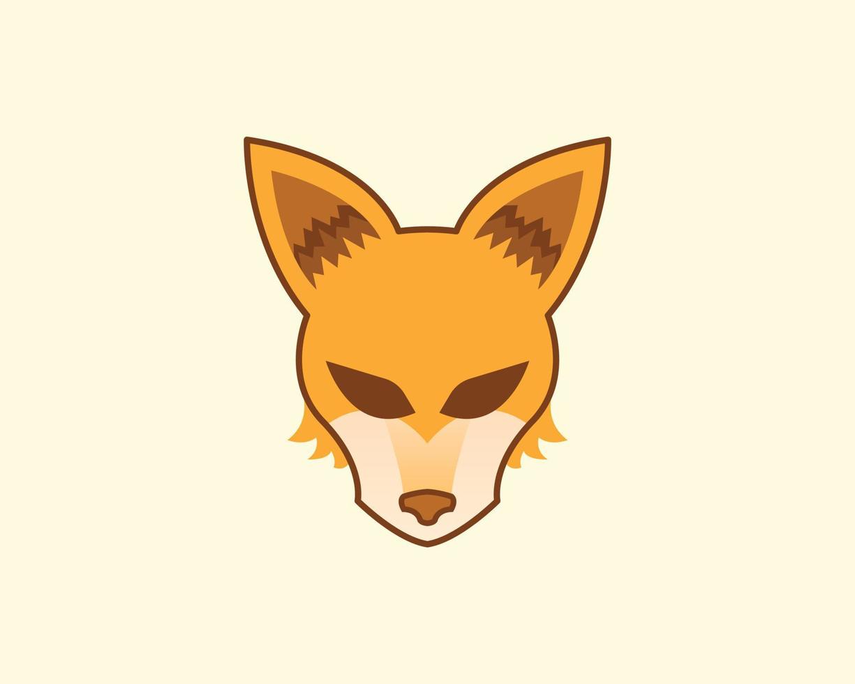 Red fox head logo concept design element for mascot or games graphic design vector