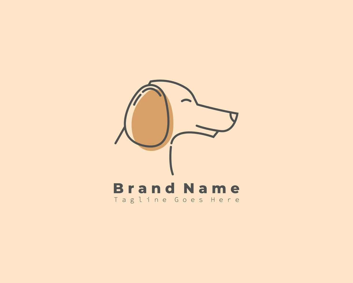 Cute dog face logo concept for brand design element vector