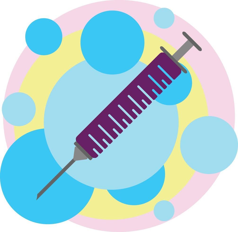 Syringe simple icon flat vector for design element