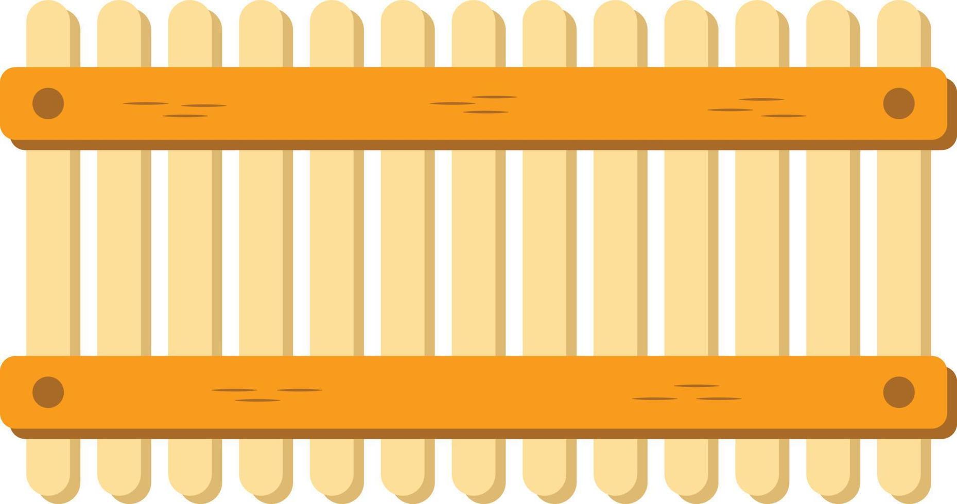 Wooden fence flat vector design