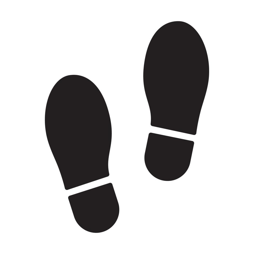 icono de huella de zapato para diseño gráfico, logotipo, sitio web, redes sociales, aplicación móvil, ilustración de interfaz de usuario. vector