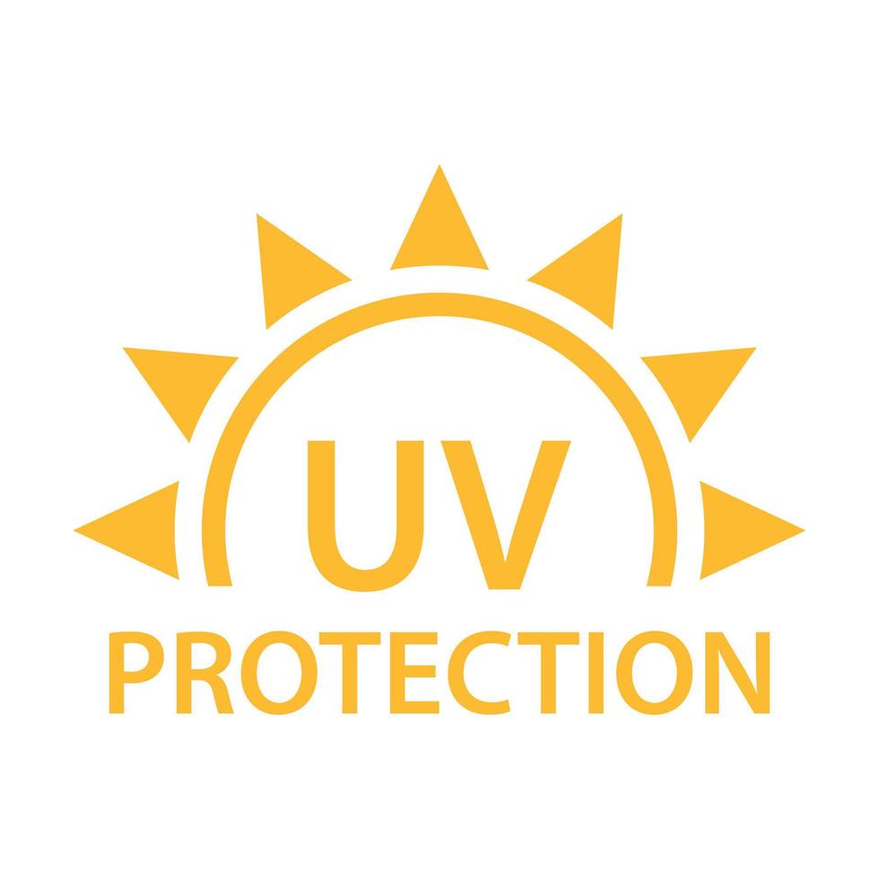 UV radiation protection icon vector solar ultraviolet light symbol for ...