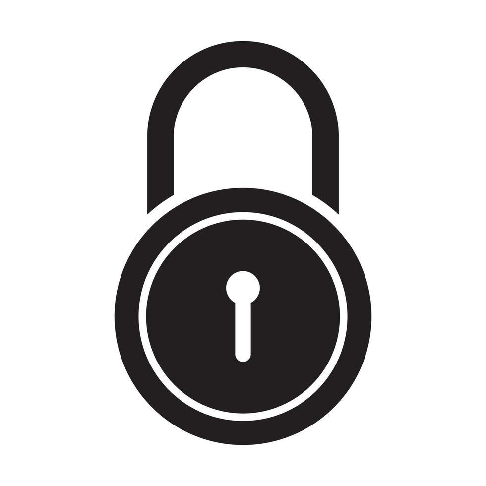 Padlock icon vector for graphic design, logo, web site, social media, mobile app, ui illustration