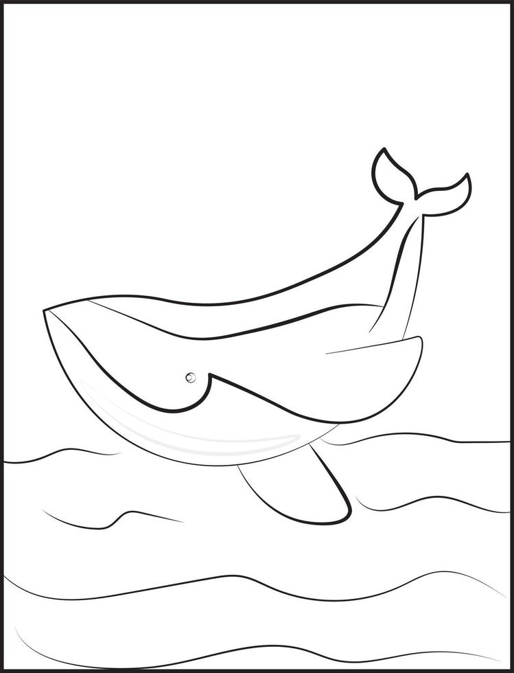 dolphin coloring page , easy dolphin coloring page for kids vector