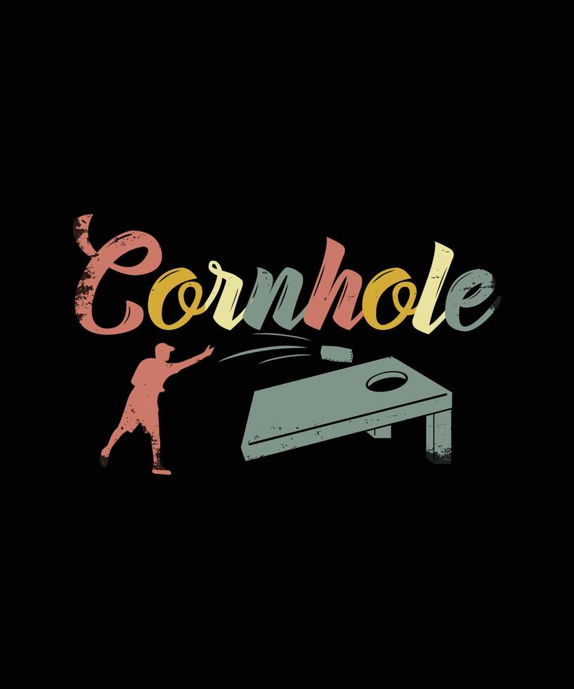 Cornhole vintage t-shirt design. vector