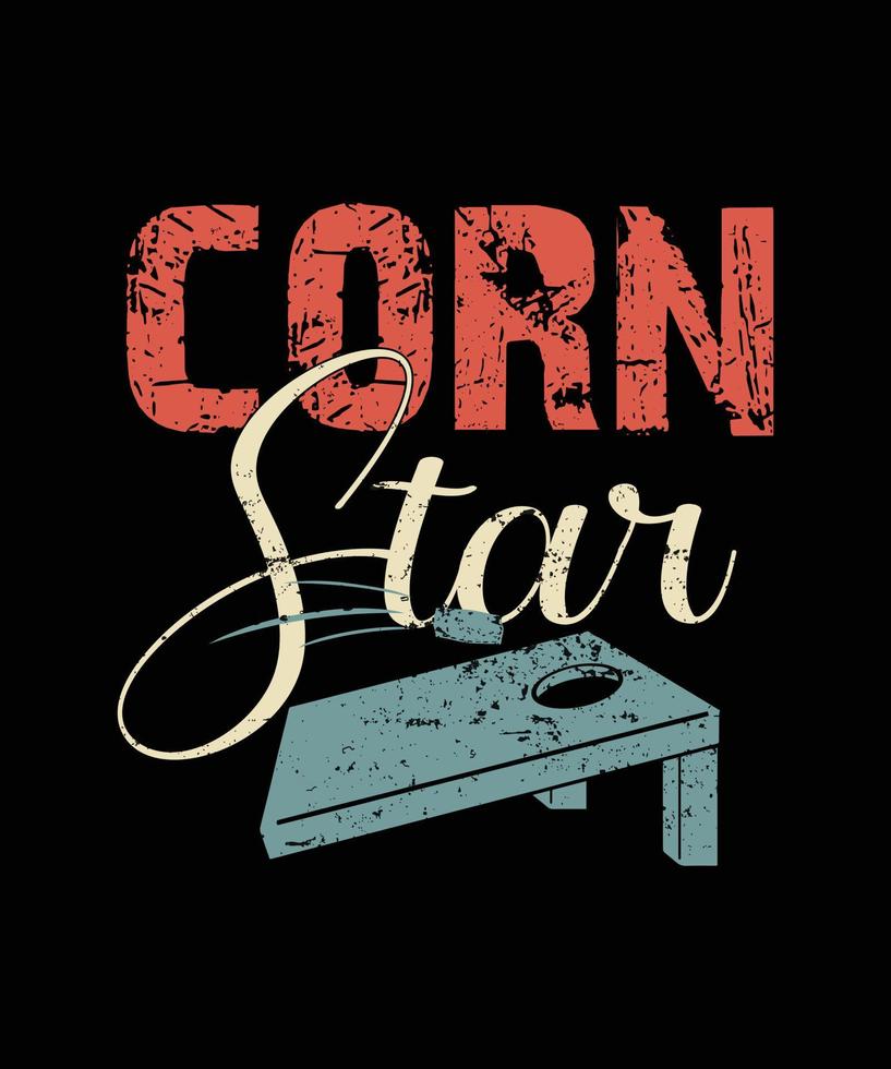 Cornhole vintage t-shirt design. vector