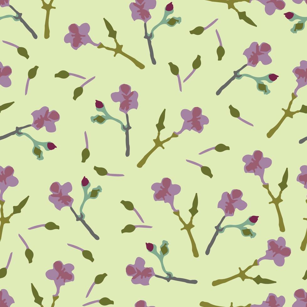 seamless mixed tiny flowers pattern background , greeting card or fabric vector