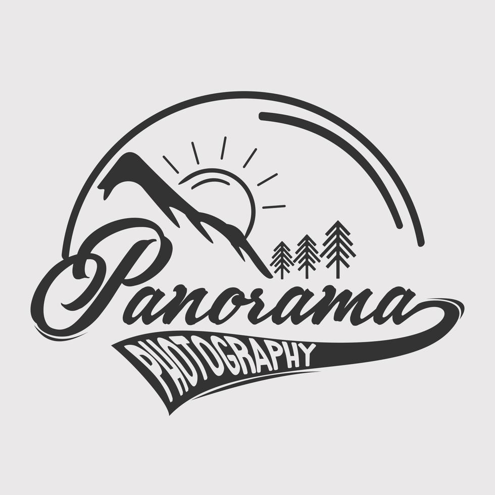 Simple logo in the shape of a mountain. Panorama themed logo vector