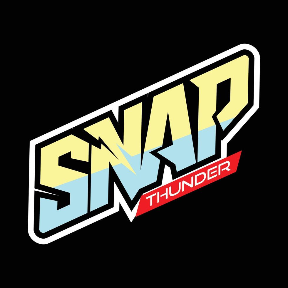 snap thunder initials vector