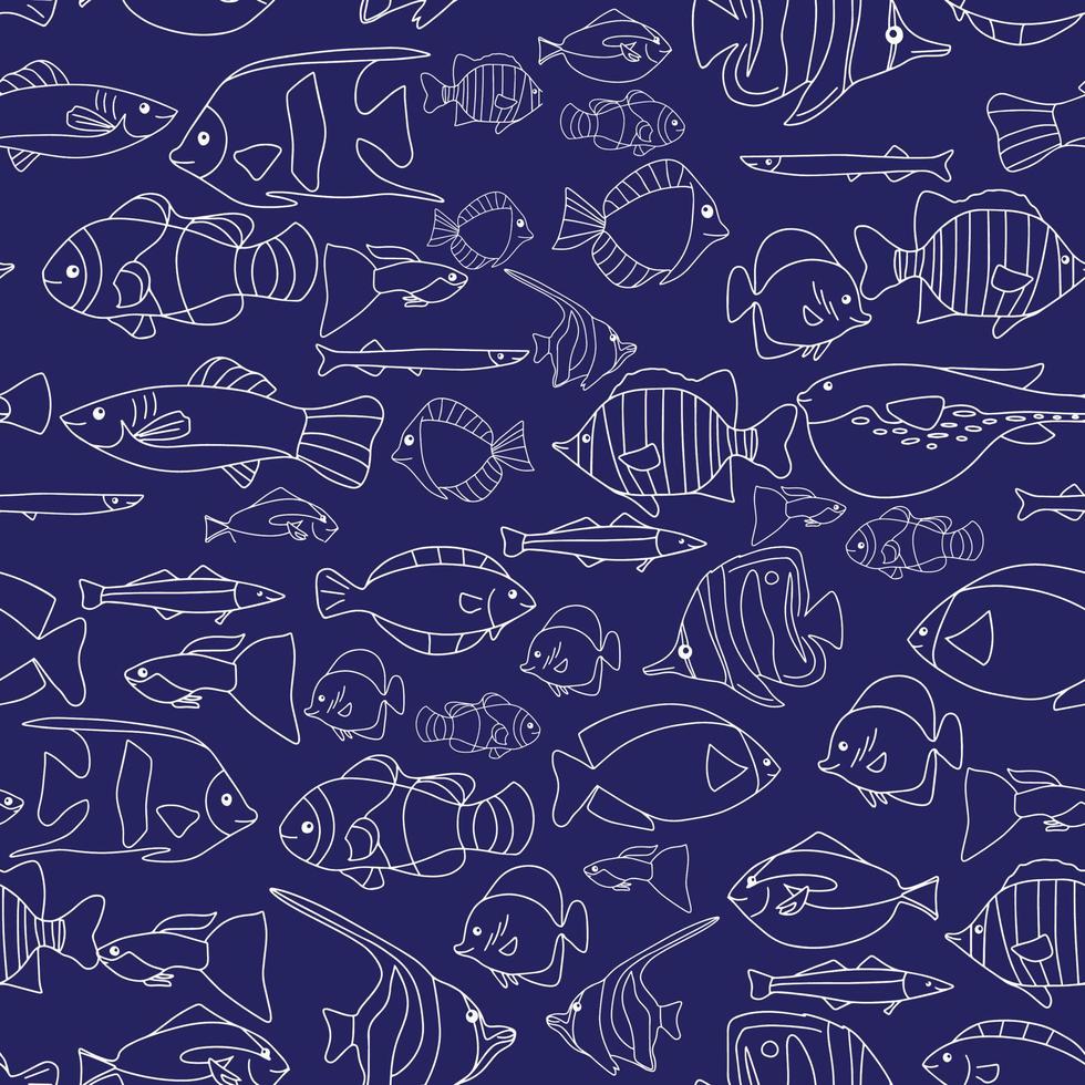 Cute fish. Kids background. Seamless pattern. Can be used in textile industry, paper, background, scrapbooking. vector