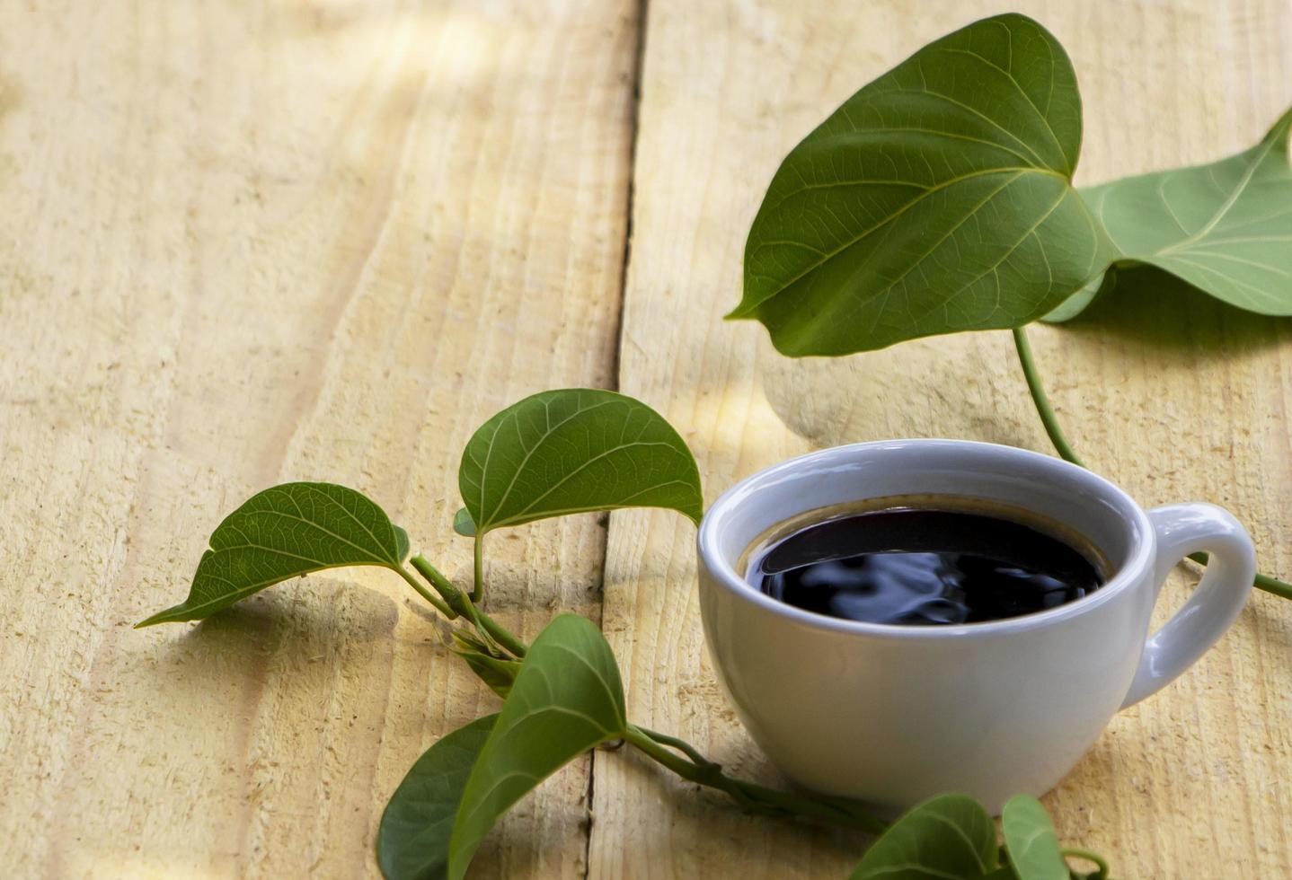 coffee in a white cup photo