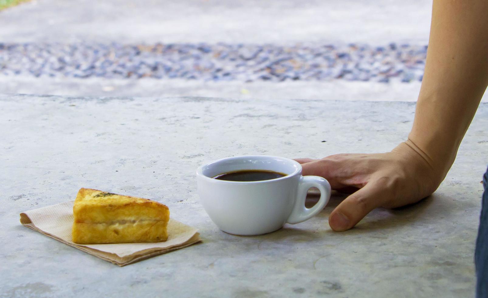 Hand and coffee photo