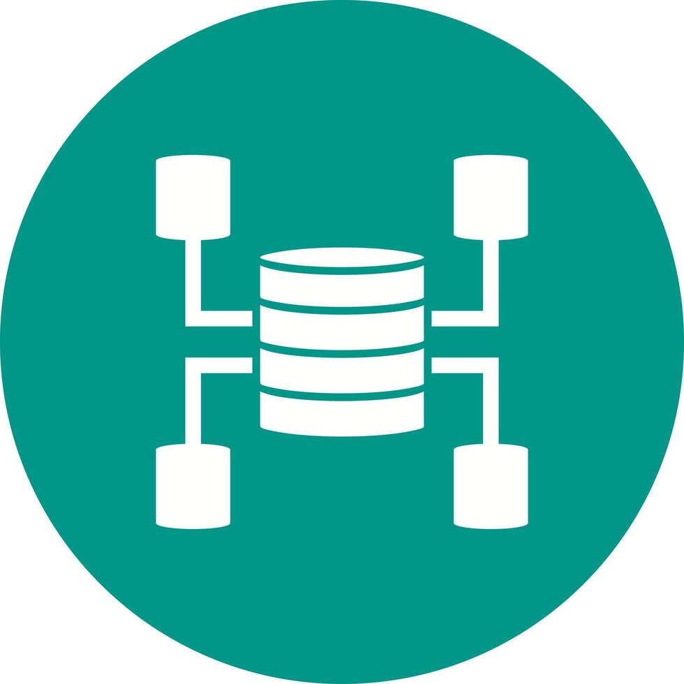 Data Warehouse Circle Background Icon vector