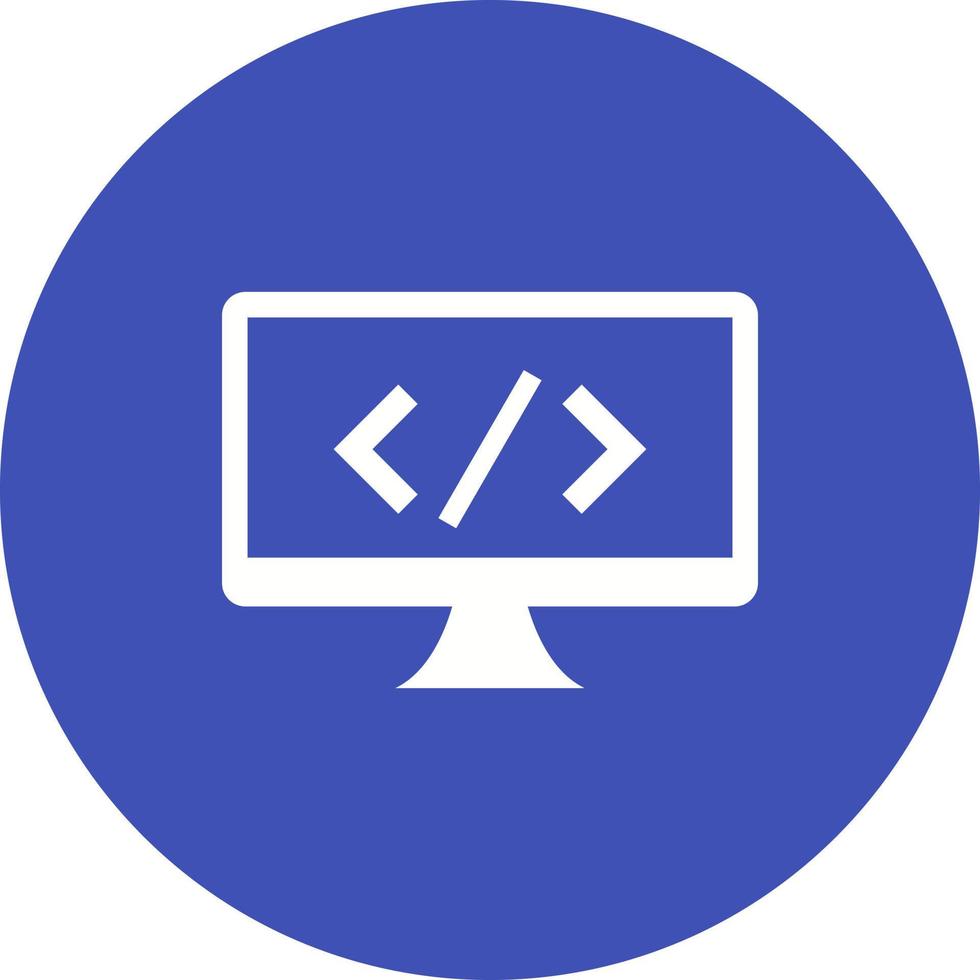 Programming Circle Background Icon vector