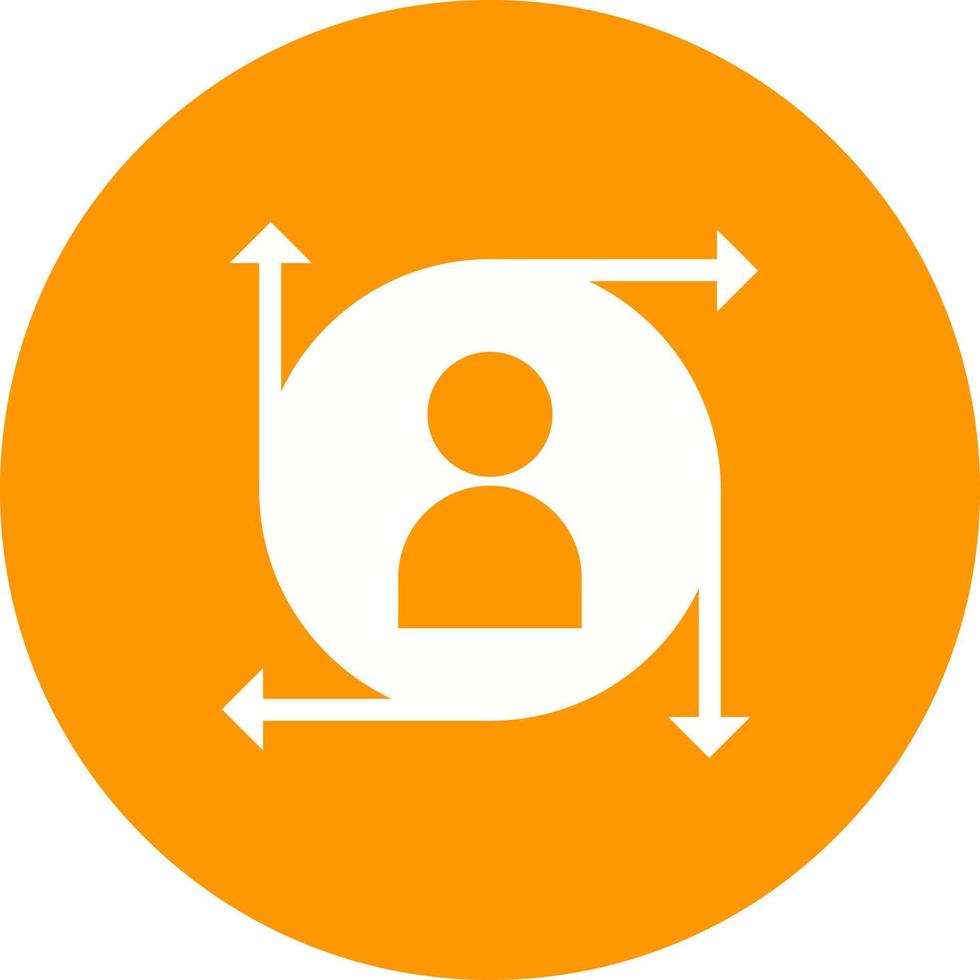 User Predictions Circle Background Icon vector