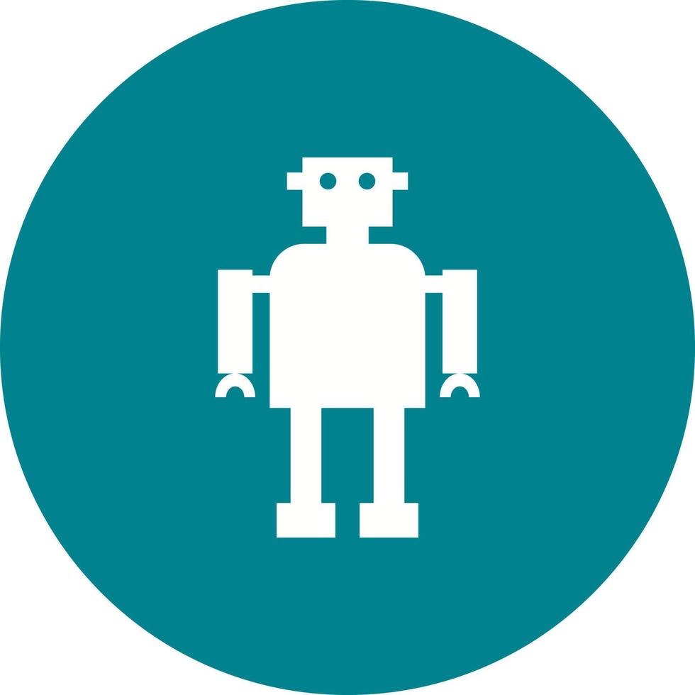 Robotics Circle Background Icon vector