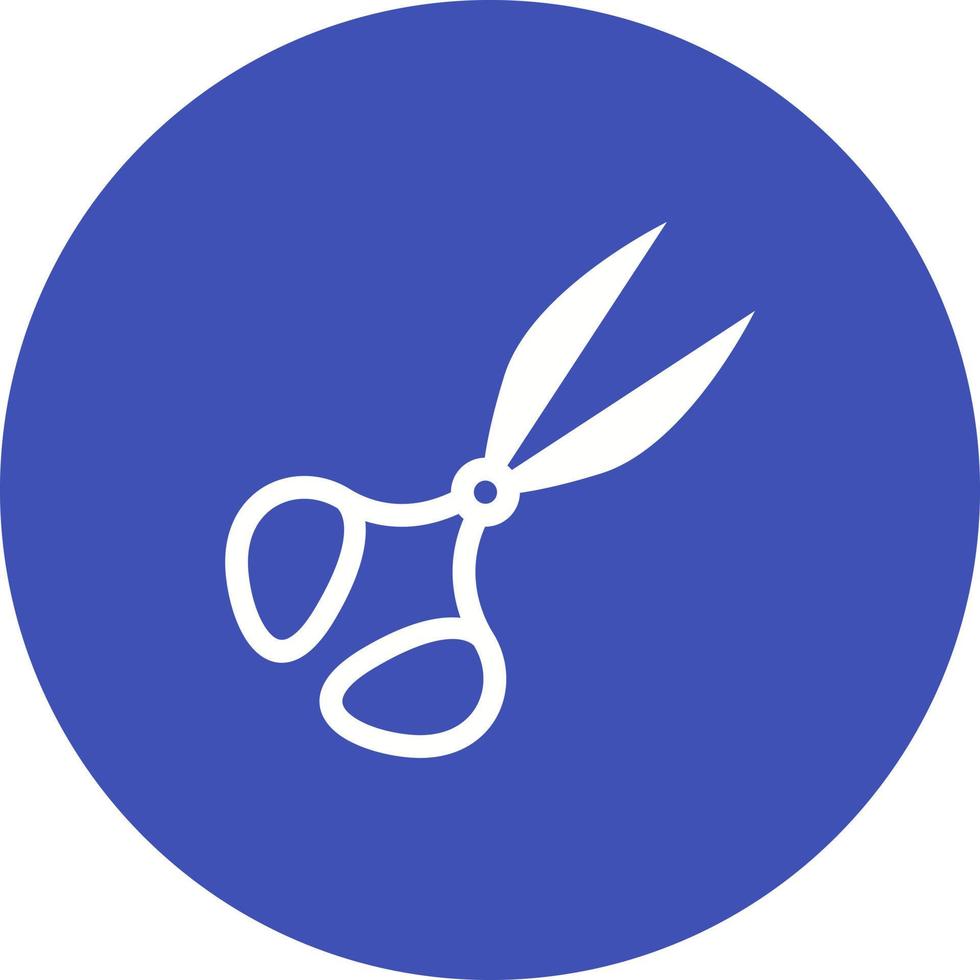 Pair of Scissors II Circle Background Icon vector