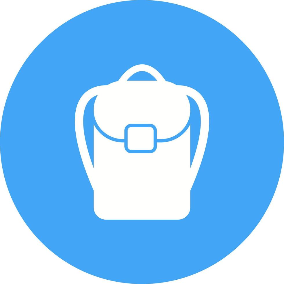 Backpack Circle Background Icon vector