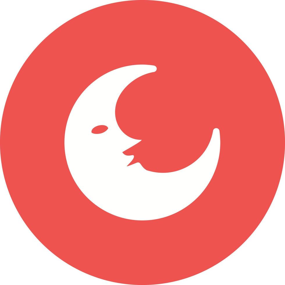 Half Moon Circle Background Icon vector