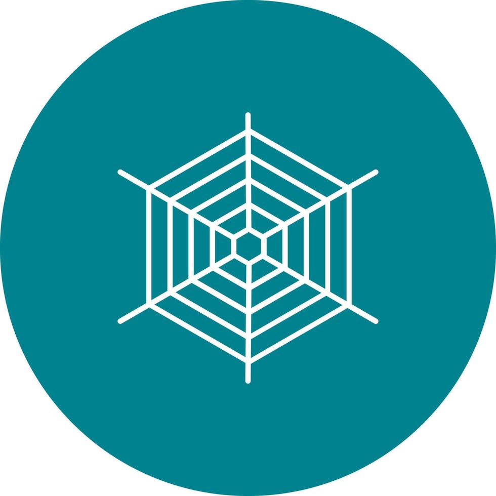 Spiderweb Circle Background Icon vector