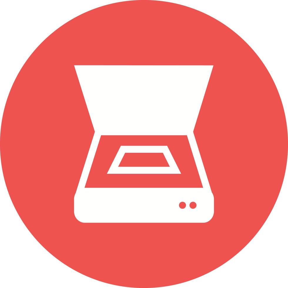 Scanner Circle Background Icon vector