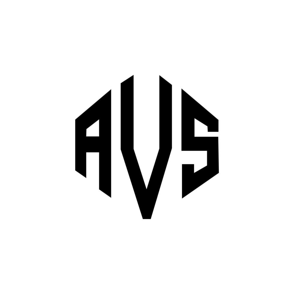 diseño de logotipo de letra avs con forma de polígono. avs polígono y diseño de logotipo en forma de cubo. avs hexagon vector logo plantilla colores blanco y negro. monograma avs, logotipo comercial y inmobiliario.