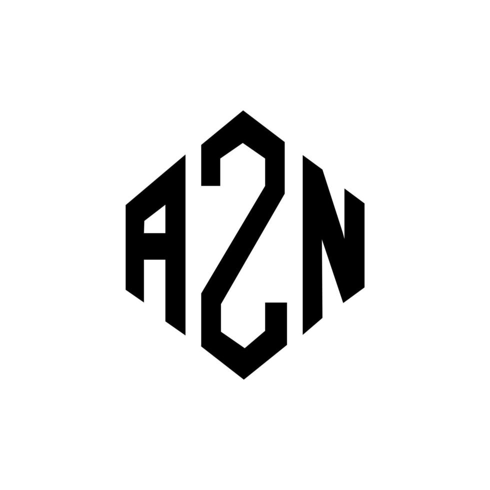 diseño de logotipo de letra azn con forma de polígono. azn polígono y diseño de logotipo en forma de cubo. azn hexágono vector logo plantilla colores blanco y negro. monograma azn, logotipo empresarial y inmobiliario.