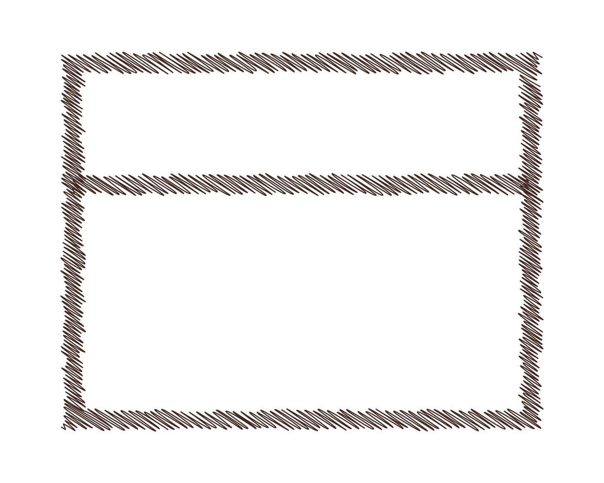 Sketch outline silhouette rectangle line. Geometric figure. vector