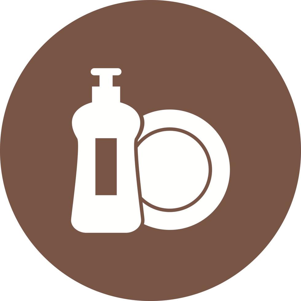 Dishwashing Soap Circle Background Icon vector