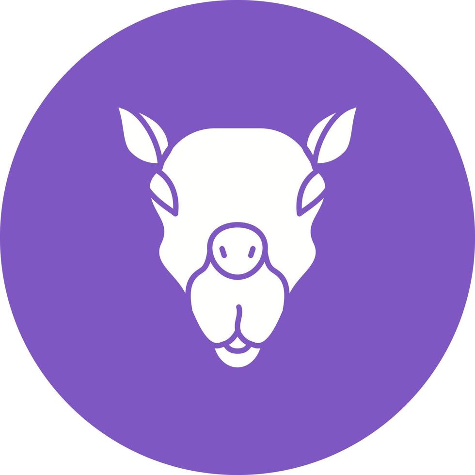 Camel Face Circle Background Icon vector