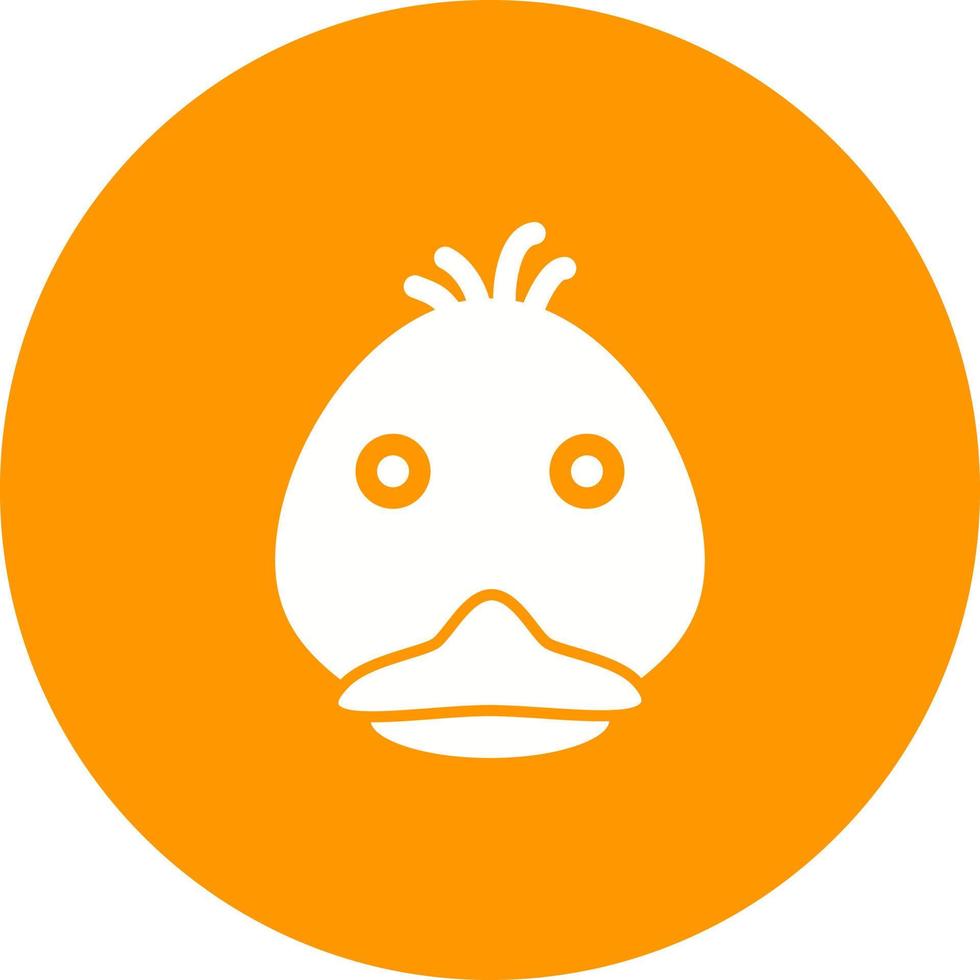 Duckling Face Circle Background Icon vector