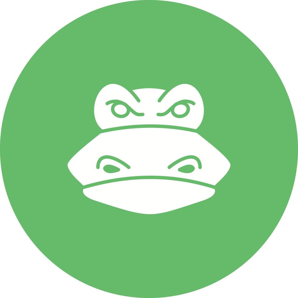 Crocodile Face Circle Background Icon vector
