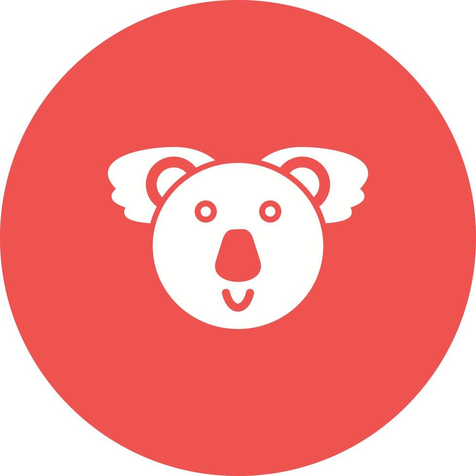 Koala Bear Face Circle Background Icon vector