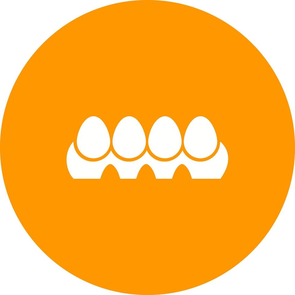 Eggs Tray Circle Background Icon vector