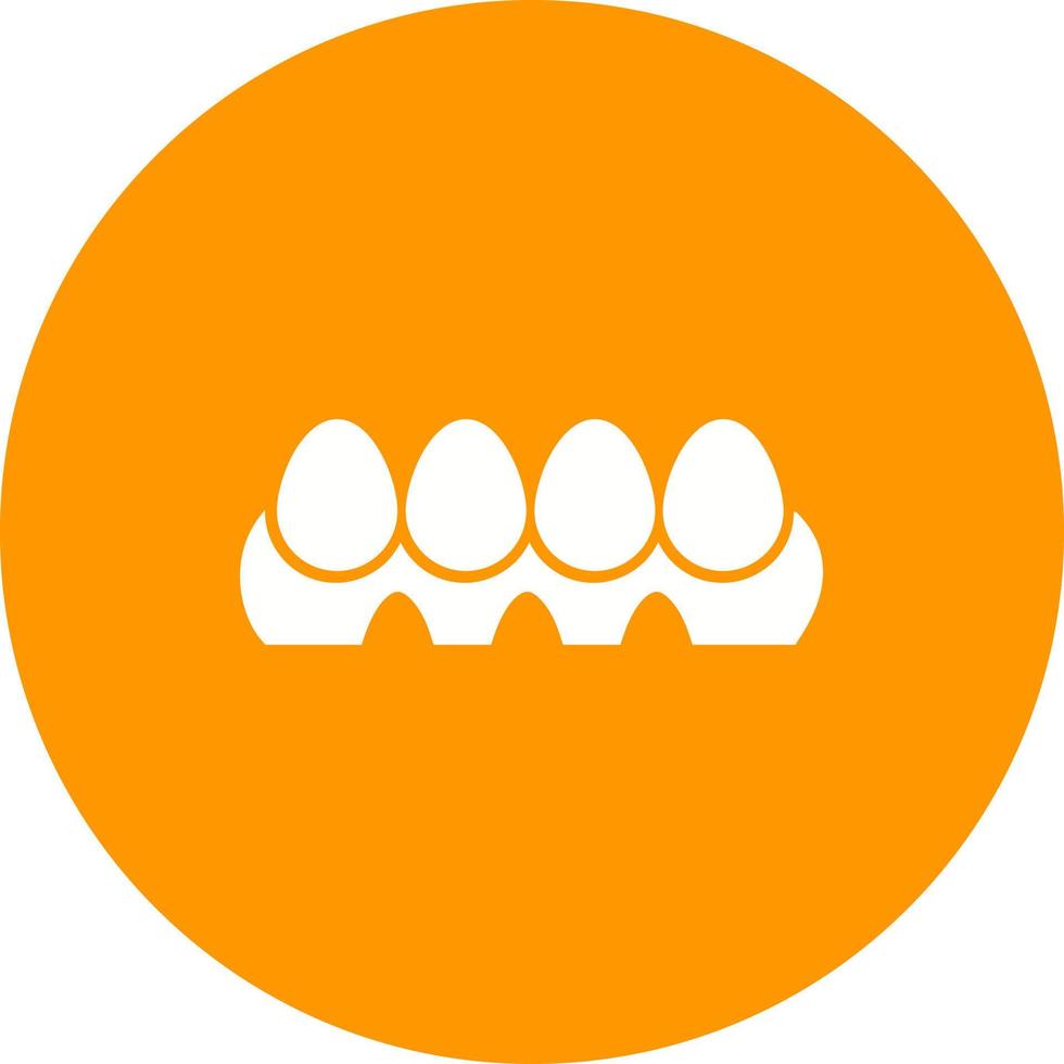 Eggs Tray Circle Background Icon vector