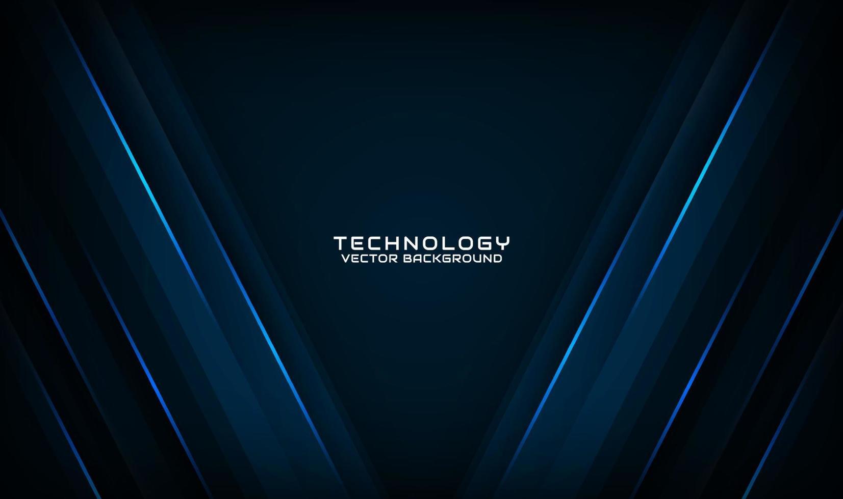 3D blue technology abstract background overlap layer on dark space with light line effect decoration. Graphic design element future style concept for banner, flyer, card, brochure, or landing page vector