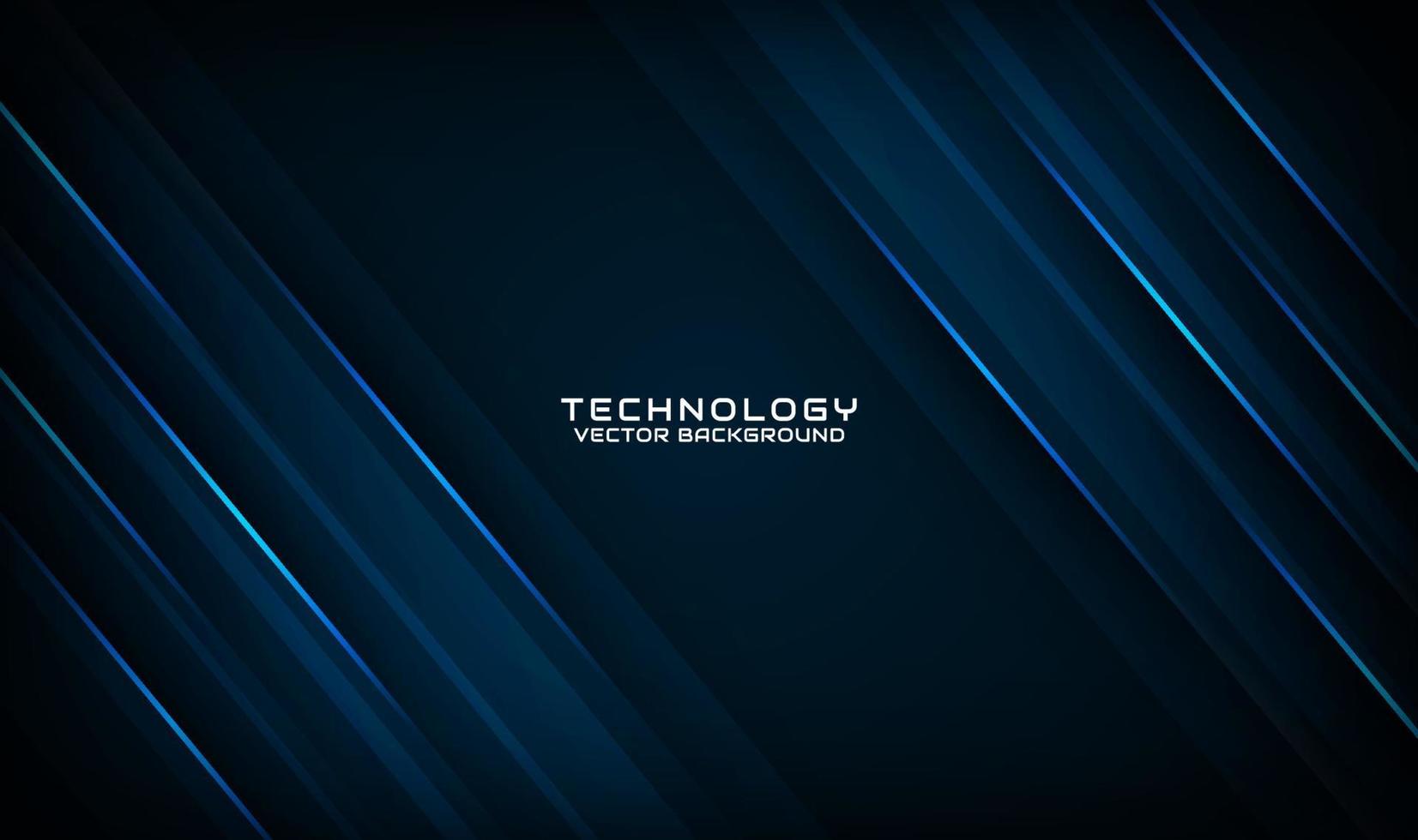 3D blue technology abstract background overlap layer on dark space with light line effect decoration. Graphic design element future style concept for banner, flyer, card, brochure, or landing page vector
