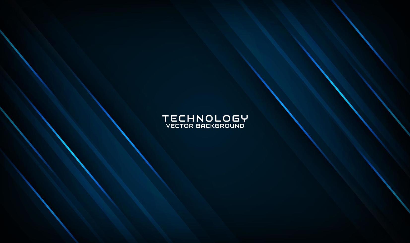 Capa de superposición de fondo abstracto de tecnología azul 3d en espacio oscuro con decoración de efecto de línea clara. elemento de diseño gráfico concepto de estilo futuro para banner, volante, tarjeta, folleto o página de destino vector